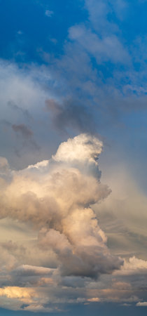 Fantastic soft clouds at sunrise, natural compositionの写真素材