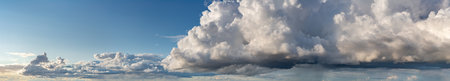 Fantastic soft clouds against blue sky, natural compositionの写真素材