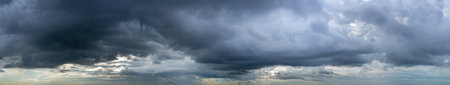 Fantastic soft thunderclouds, sky panoramaの写真素材