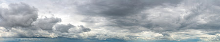 Fantastic soft thunderclouds, sky panoramaの写真素材