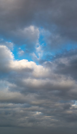 Fantastic soft thunderclouds, sky panoramaの写真素材