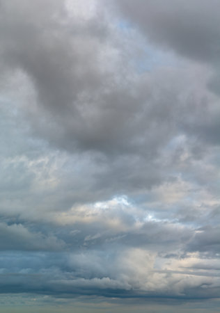 Fantastic soft thunderclouds, sky panoramaの写真素材