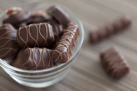 Delicious chocolate in a bowl.