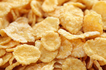 Corn Flakes background. Close-up.の写真素材