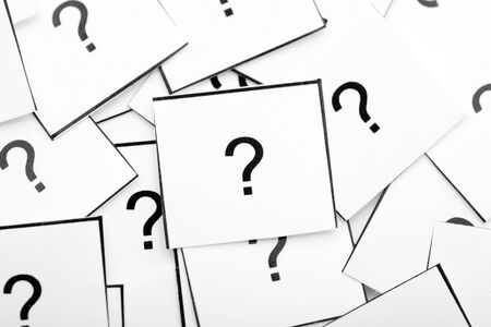 Question Marks. Close-up.