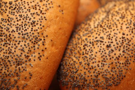 Rolls with poppy seeds. Close-up.の写真素材