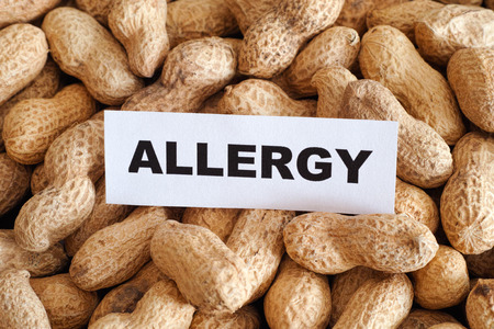 Peanut allergy. Conceptual image.の写真素材
