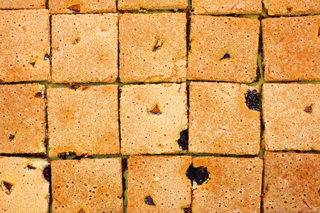 Square Cookies Background. Close up.の写真素材