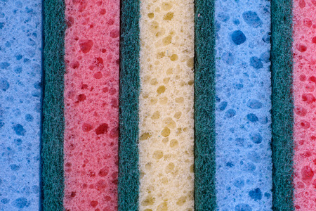 Colored sponge texture background. Close up.の写真素材