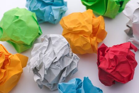 Colorful paper balls. Idea Concept.の写真素材