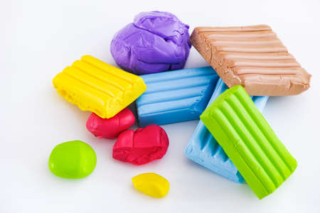 Colorful polymer clay. Close up.の写真素材