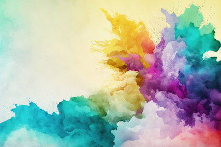 Abstract colourful watercolor background. Created with Generative AIの素材