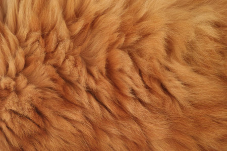 A background of a red Maine Coon cat fur. Close up.