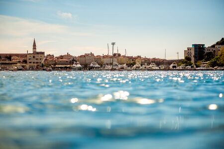 Sea Old Town Budva Montenegro travel journey trip recreation summer spring cityの写真素材