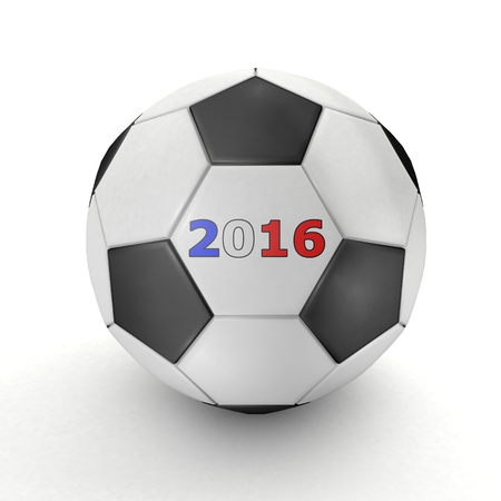 Football with white background 2016 Franceの写真素材