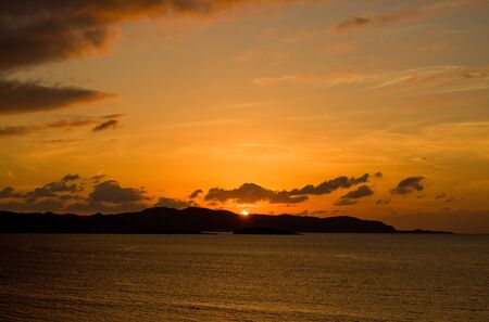 beautiful sunset in Chiba Japanの写真素材