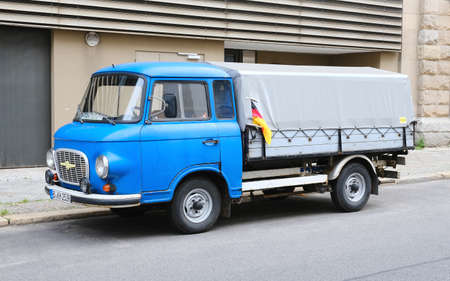 Berlin, 21 July 2021, Original GDR Barkas small transporter