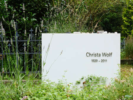 Berlin, Germany, July 14, 2021, grave of the GDR writer Christa Wolfのeditorial素材