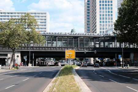 Berlin, Germany, August 6, 2021, view from Hardenbergstrasse to Bahnhof Zoo,のeditorial素材