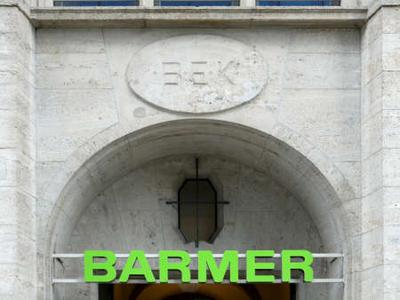 Berlin, Germany, August 7, 2021, Logo of Barmer Ersatzkasse, one of Germany's major health insurers.のeditorial素材