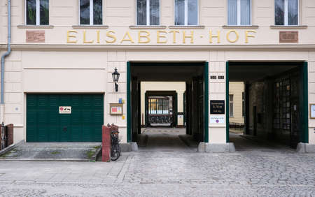 Berlin, Germany, December 17, 2021, Elisabeth-Hof at the Erkelenzdamm in Kreuzberg.のeditorial素材