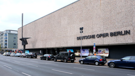 Berlin, Germany, October 13, 2022, facade of the Deutsche Oper Berlin in Bismarckstrasse.のeditorial素材