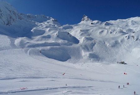 ski resort with snowy slopes in Luz-Saint-Sauveur