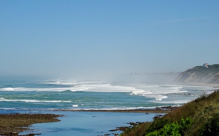 waves in the Basque country in Saint Jean de Luzの写真素材