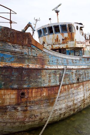 Shipwreck at Camaret sur Mer in Brittanyの写真素材
