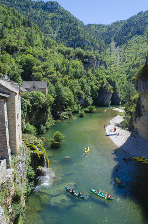 Gorges du Tarn, France, canoeing pleasuresの写真素材