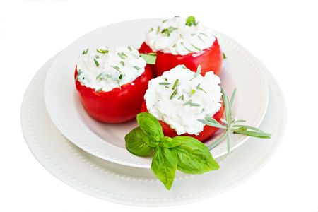 Herb Stuffed Tomatoesの写真素材