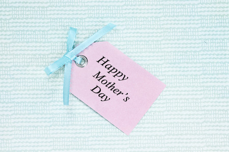 Tag with Happy Mothers Day text の写真素材