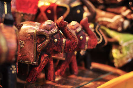 Elephants Figurine on Displayの写真素材
