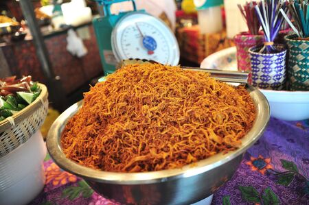 Serunding, Malay Delicacy meat floss for sale by weightの写真素材