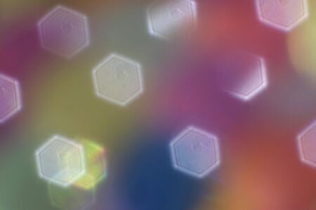 white Blurry hexagons geometric shape backgroundの写真素材