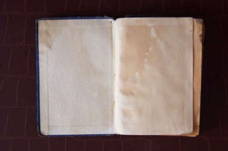 antique paper book blank pages with copy spaceの写真素材