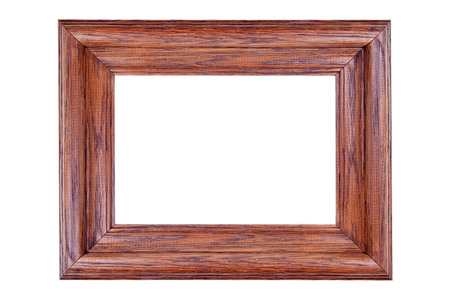 Wooden picture frame isolated