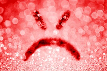 Abstract red mad angry anger face emoji emoticon background