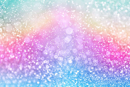 Fancy rainbow color glitter sparkle confetti background for happy birthday party invite card,...