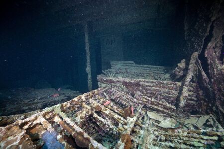 Cargo in hold 1 of the SS Thistlegorm.の写真素材