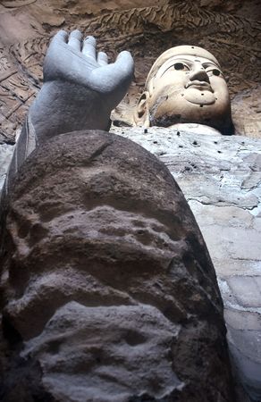 Buddha in Yungang Cave,Shanxi,Chinaの写真素材