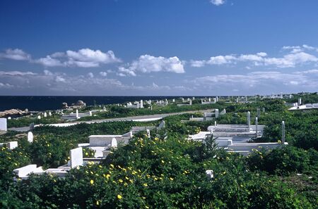 Muslim Cemetery in Mahida,Tunisiaの写真素材