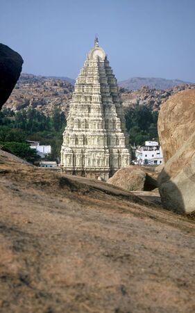 Temple in barren Landscape in Hampi, India