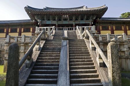 Entrance to the Bulguksa Temple in South Koreaの写真素材