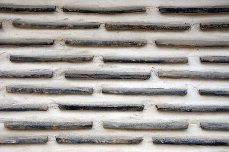 Detail of a Traditional Wall in South Koreaの写真素材