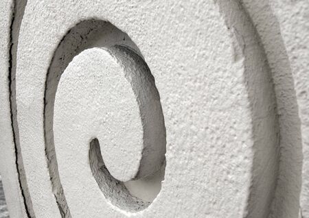 Detail of a spiral in black and whiteの写真素材