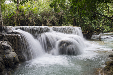 Indeed, Kuang Si Waterfall near Luang Prabeangの写真素材