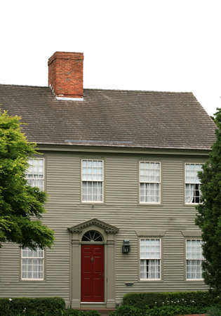 A traditional old New England home in Rhode Islandの写真素材