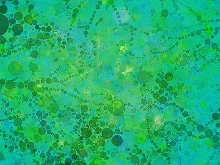 Green and blue pattern background with scratches and solar flare