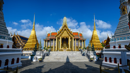 The Grand Palace and The Temple of The Emerald Buddha. Wat phra keaw Bangkok, Thailand.の写真素材